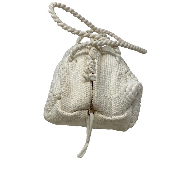 Vintage 50s Macrame Boho Mini Satchel + Beaded Hummingbird Coin Purse - Picture 5 of 12